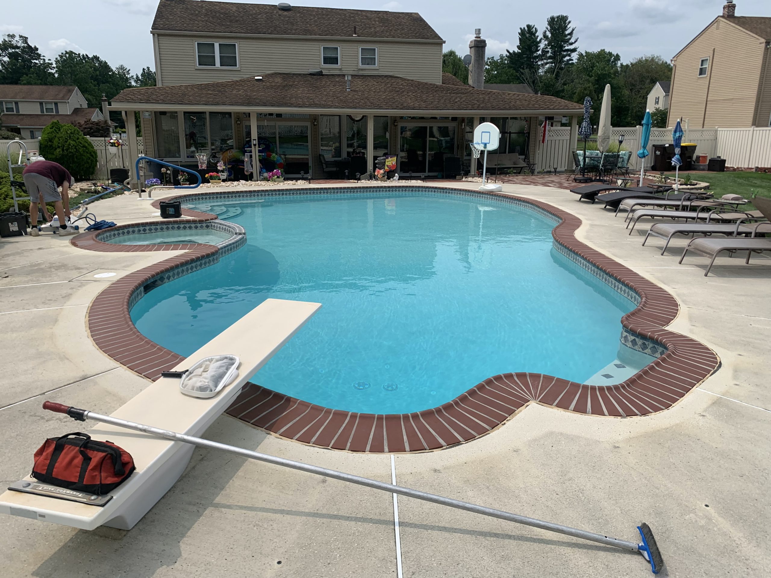 Beautiful clean swimming pool